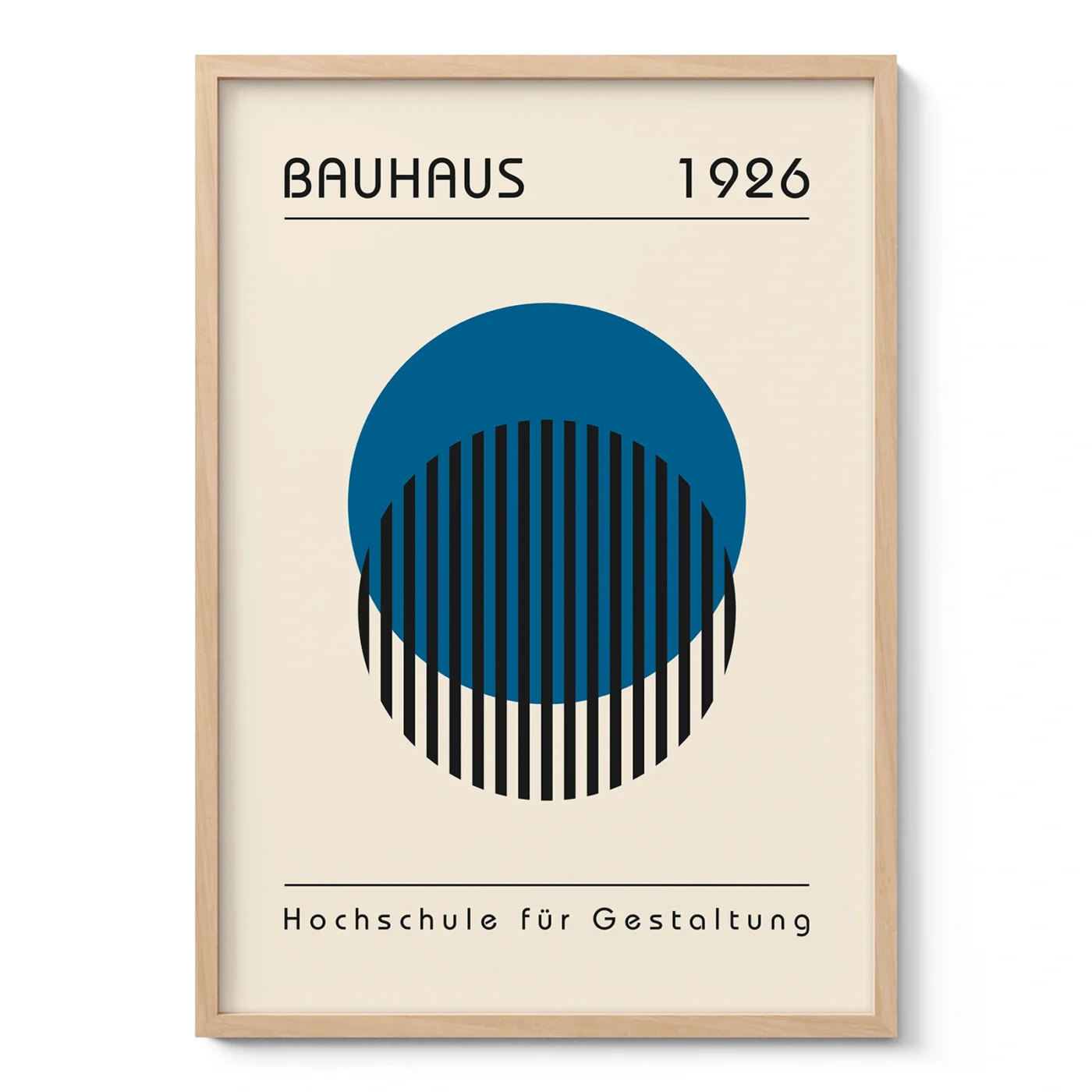 Bauhaus Wall Art – Blue Circle Composition