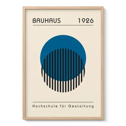 Bauhaus Wall Art – Blue Circle Composition