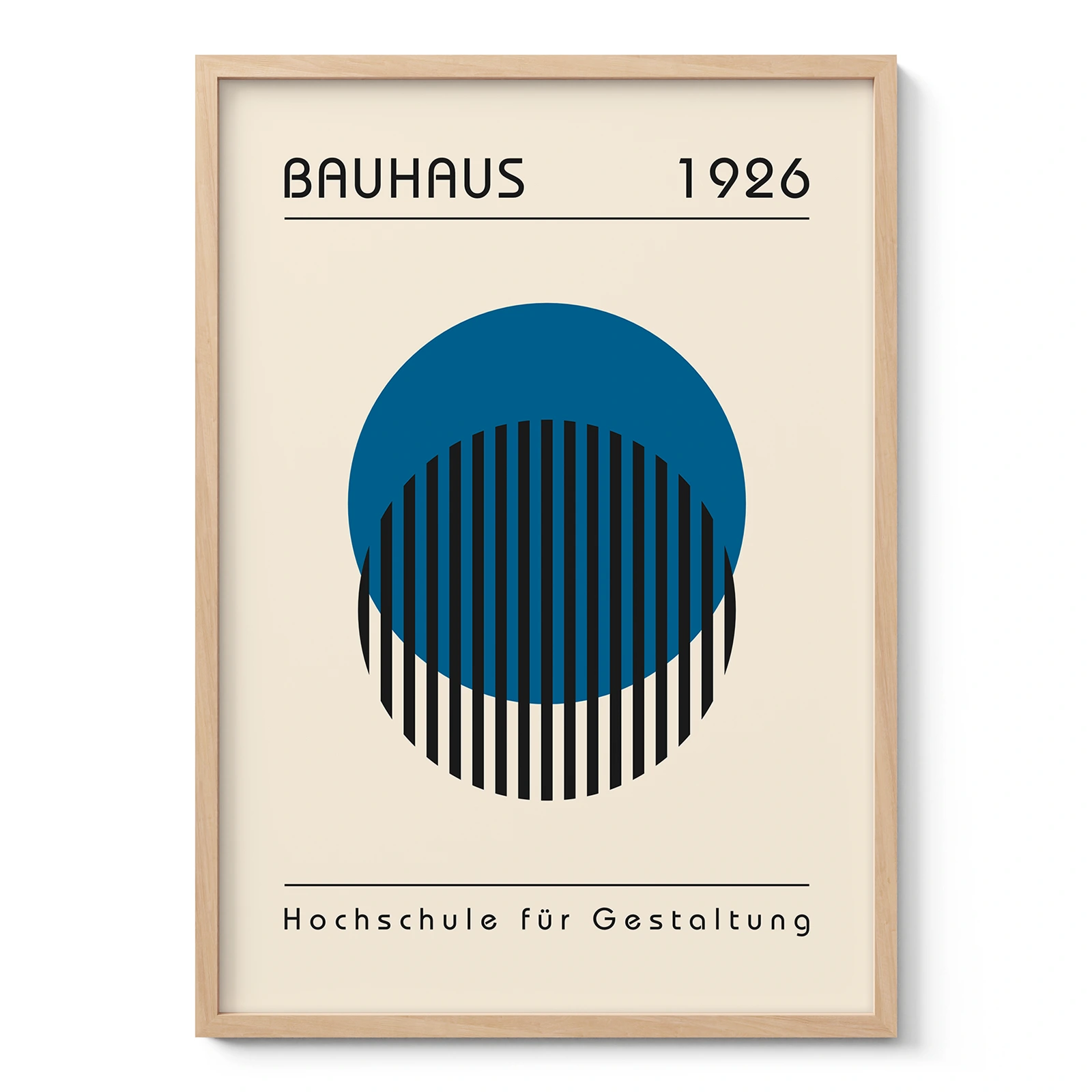 Bauhaus Wall Art – Blue Circle Composition