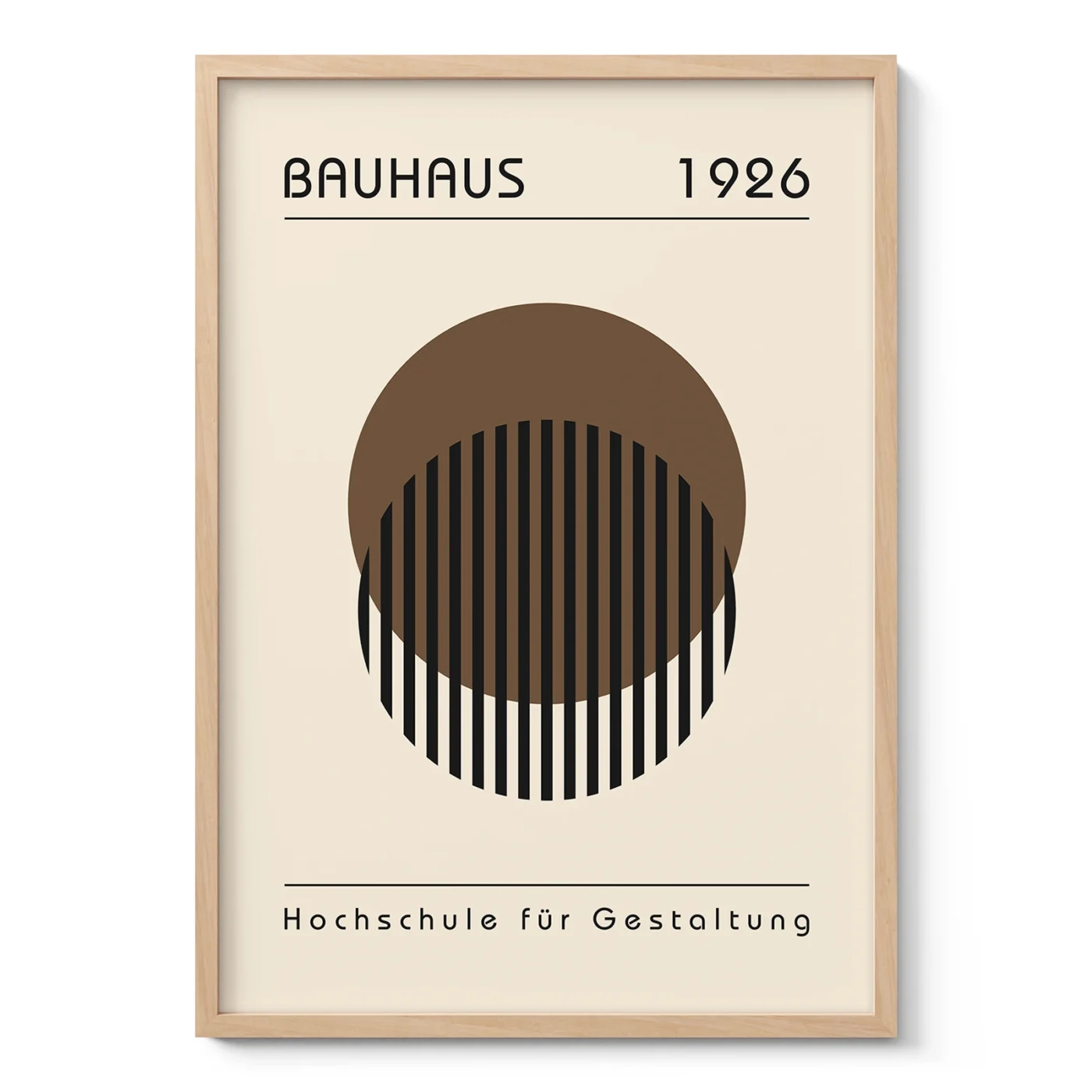 Bauhaus Wall Art – Brown Circle Composition