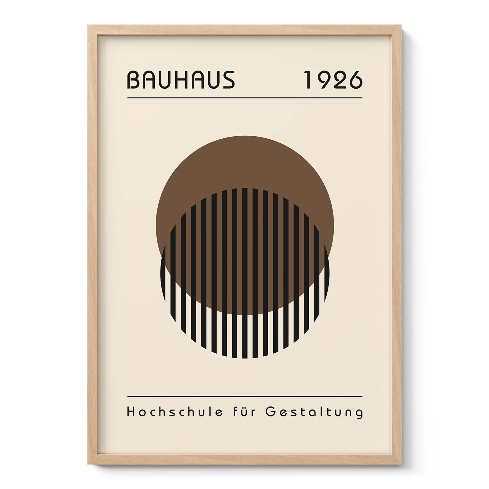 Bauhaus Wall Art – Brown Circle Composition