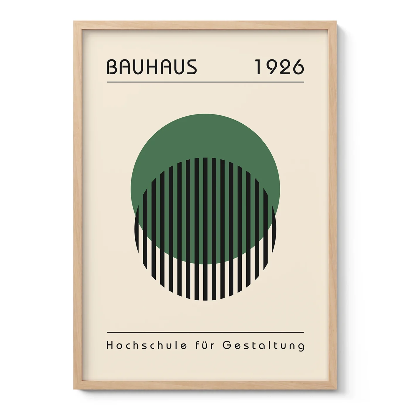 Bauhaus Wall Art – Green Circle Composition
