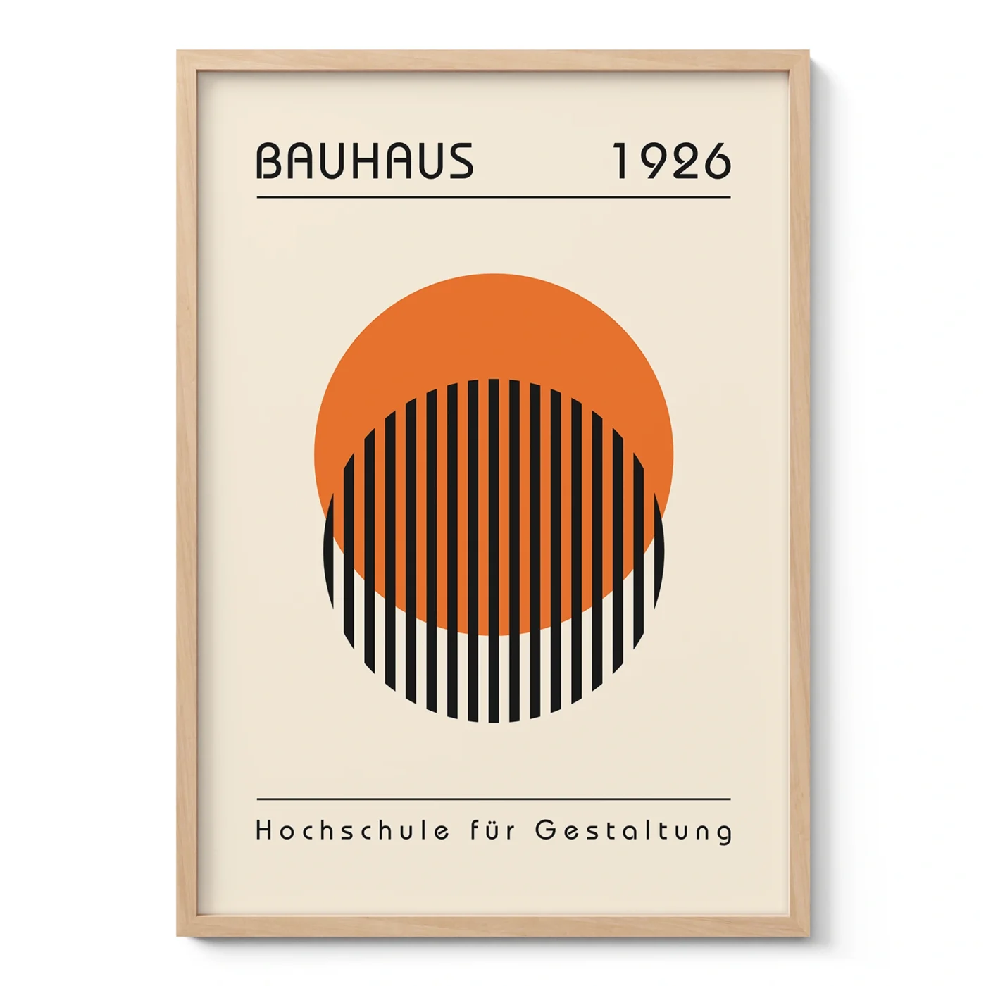 Bauhaus Wall Art – Orange Circle Composition