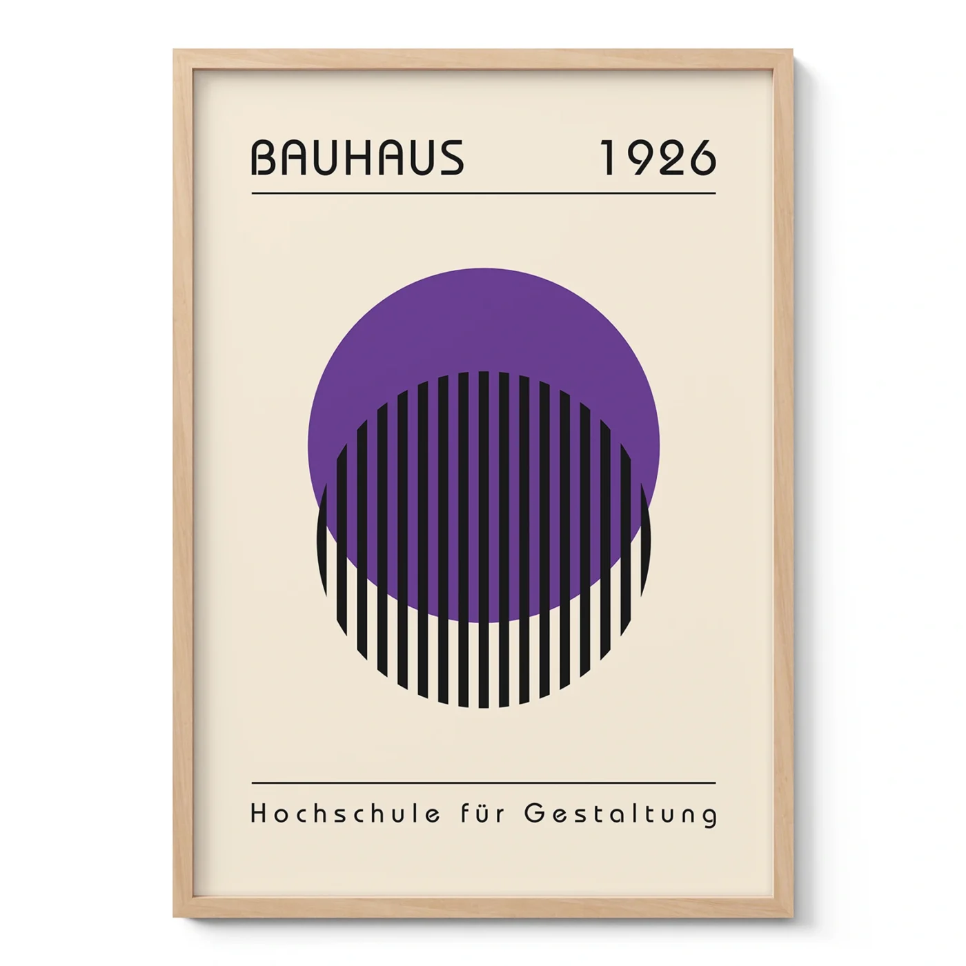 Bauhaus Wall Art – Purple Circle Composition