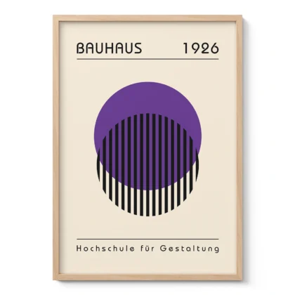 Bauhaus Wall Art – Purple Circle Composition