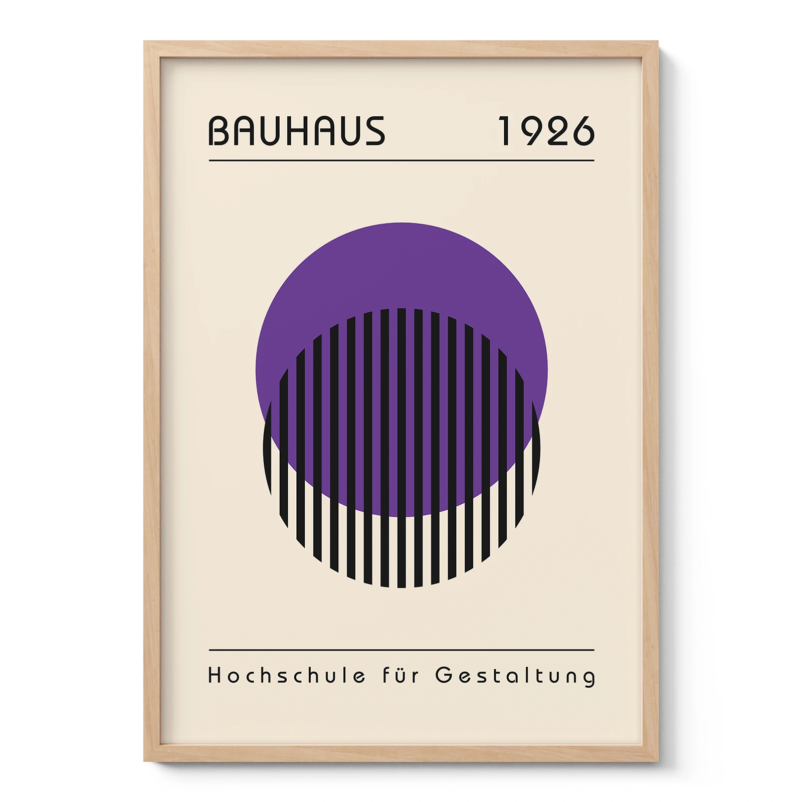 Bauhaus Wall Art – Purple Circle Composition
