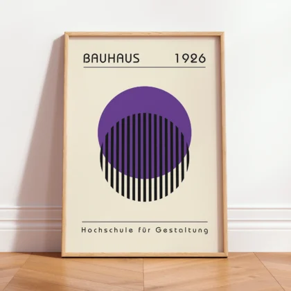 Bauhaus Wall Art – Purple Circle Composition