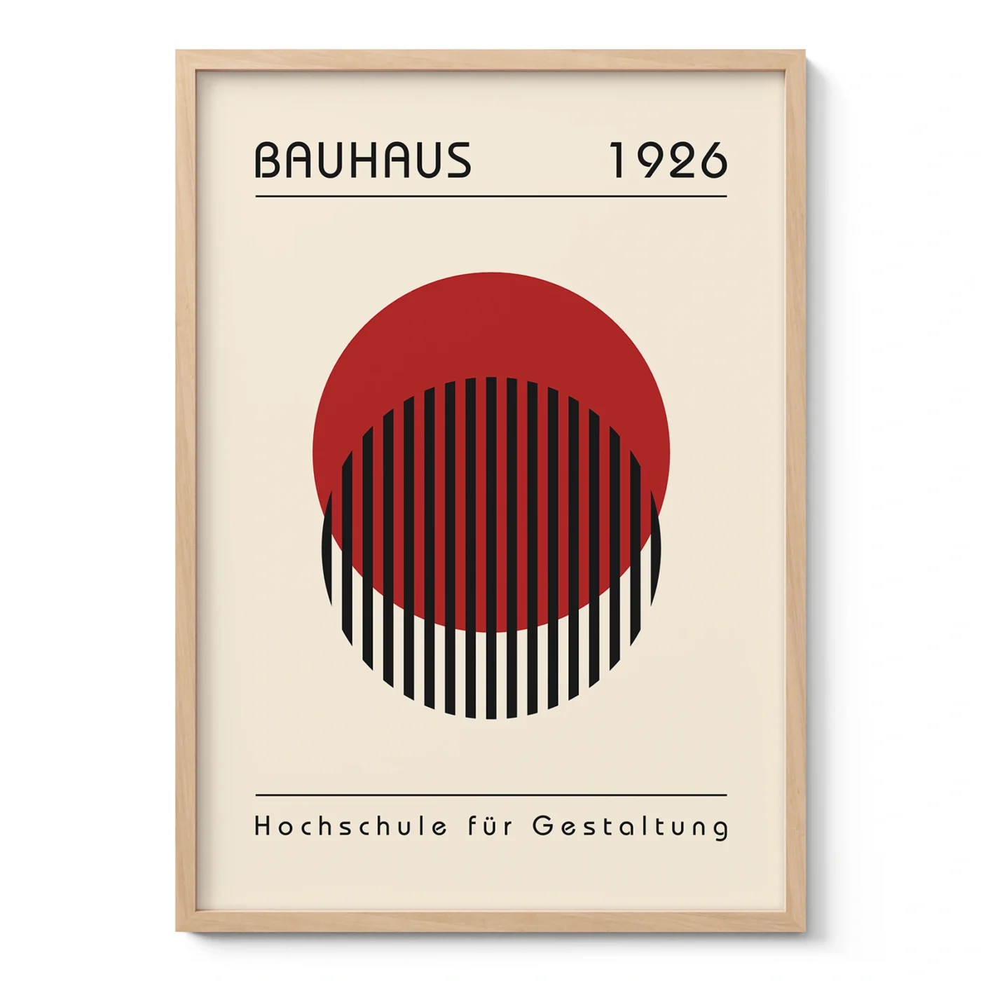 Bauhaus Wall Art – Red Circle Composition