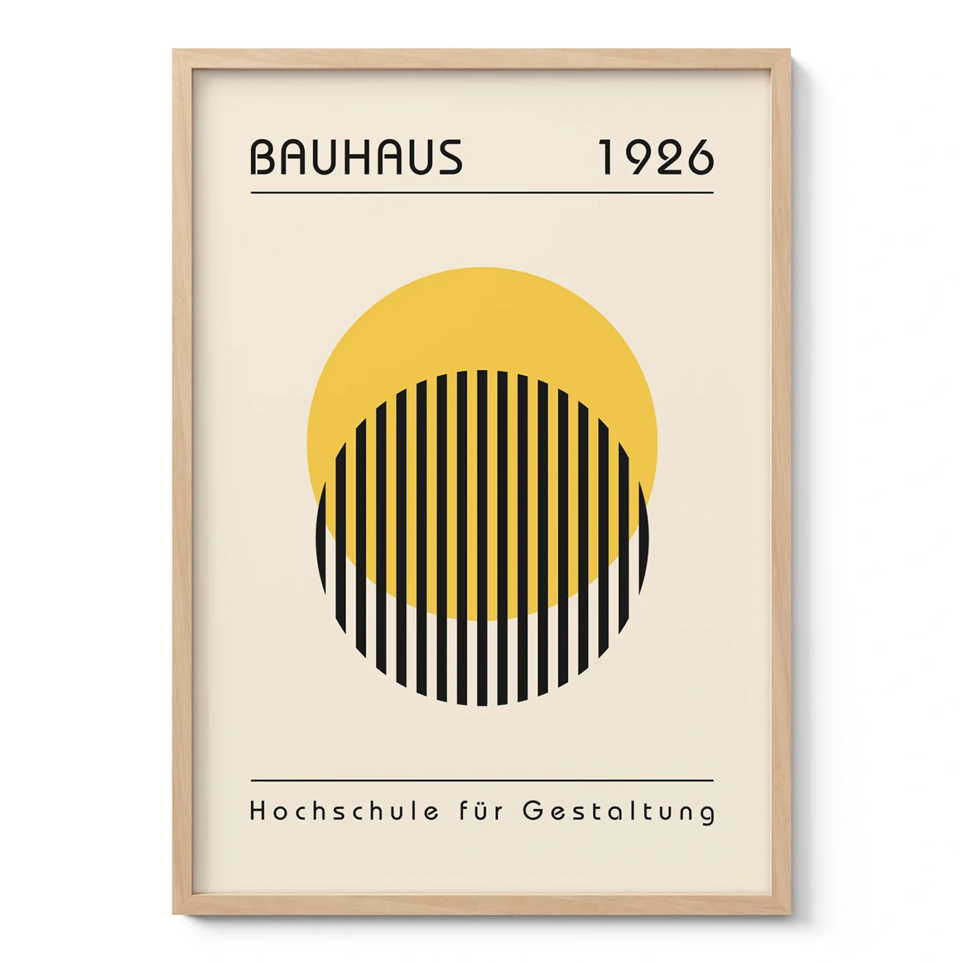 Bauhaus Wall Art – Yellow Circle Composition