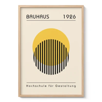 Bauhaus Wall Art – Yellow Circle Composition