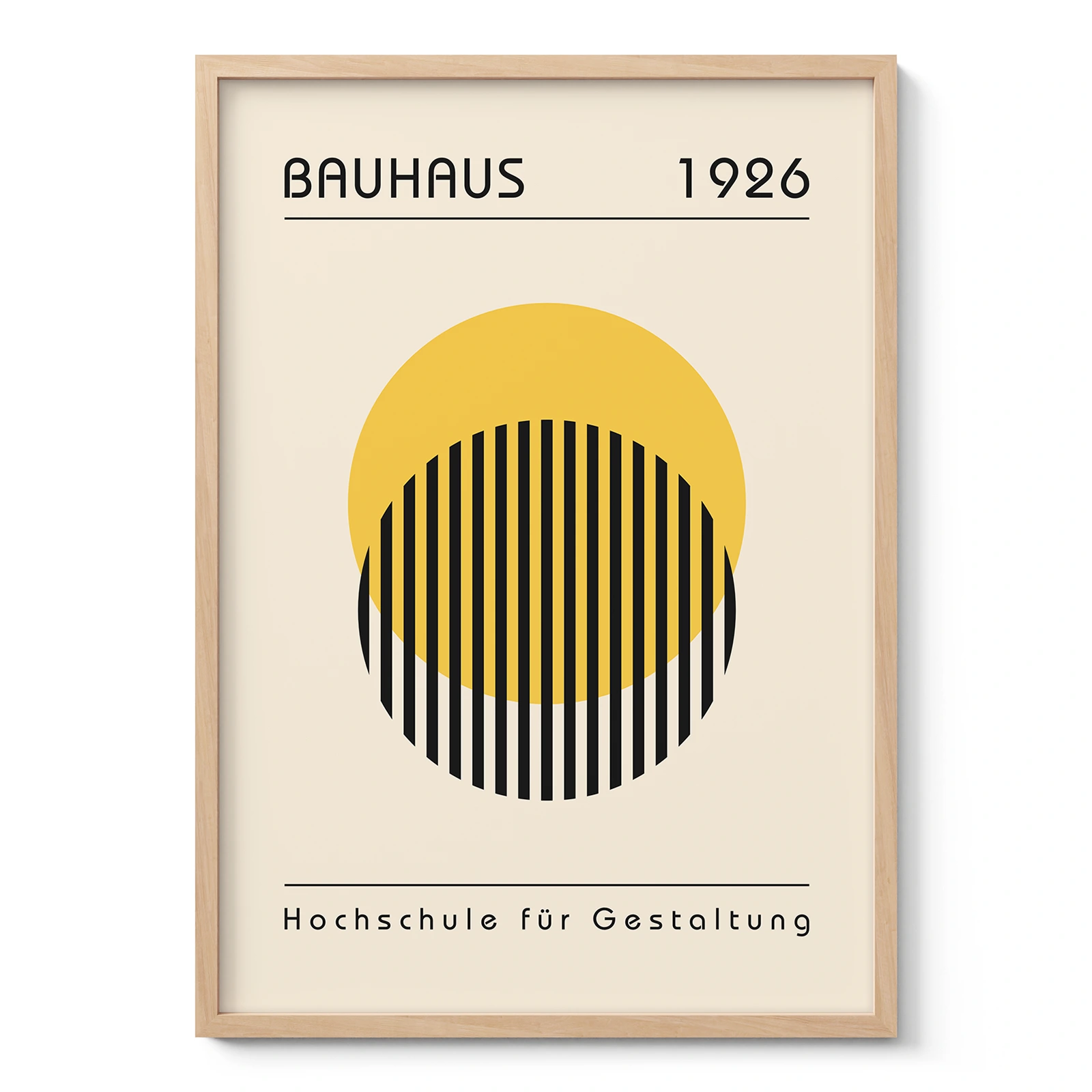 Bauhaus Wall Art – Yellow Circle Composition