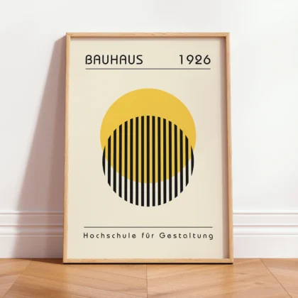 Bauhaus Wall Art – Yellow Circle Composition