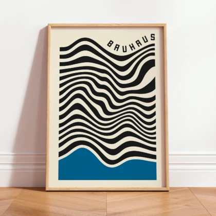 Bauhaus Print – Blue Waves Motion