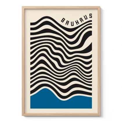 Bauhaus Print – Blue Waves Motion