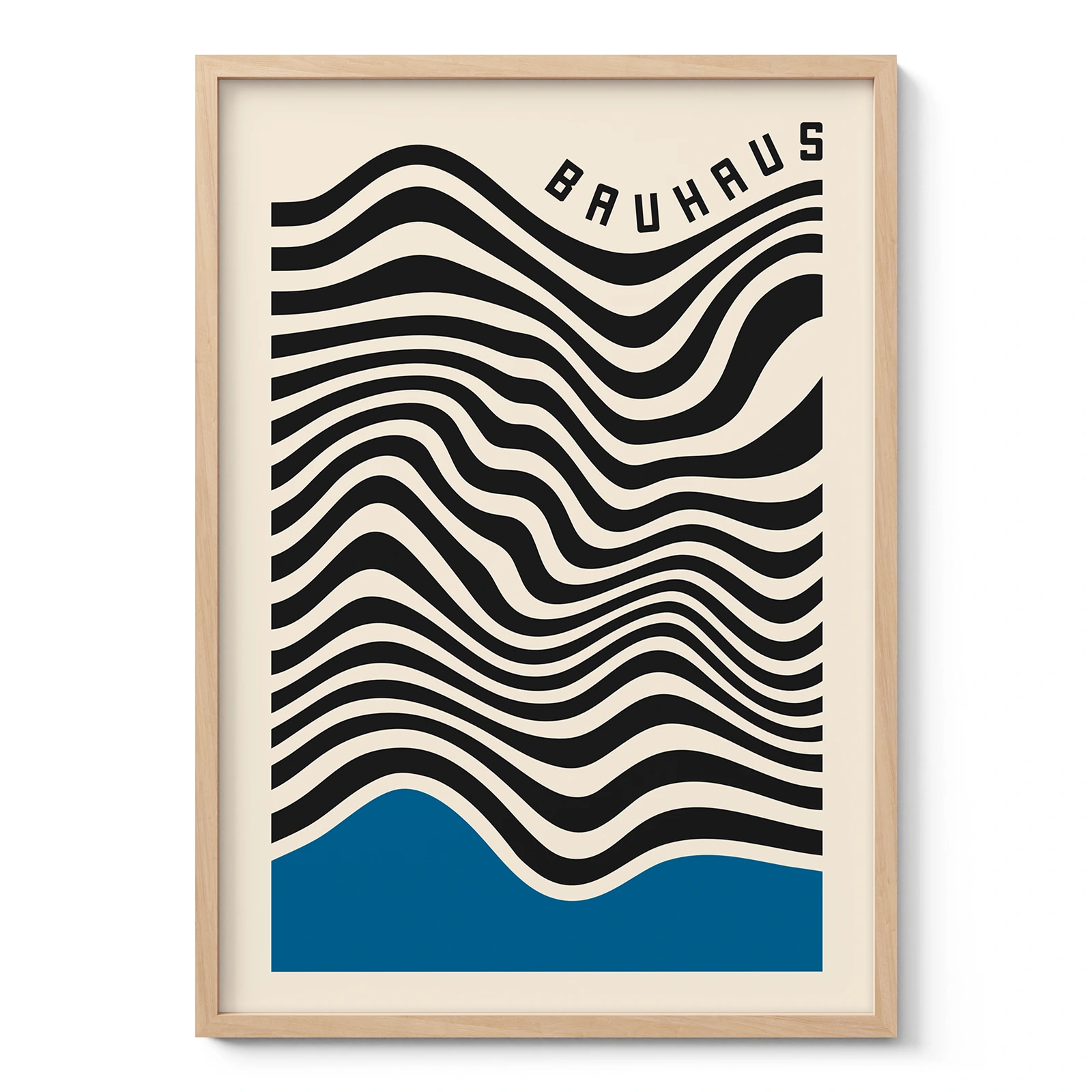 Bauhaus Print – Blue Waves Motion