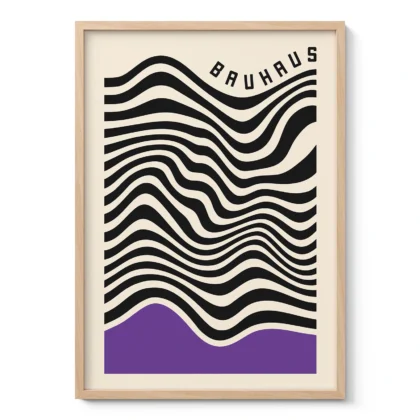 Bauhaus paveikslas – Bangų ritmas (violetinė)