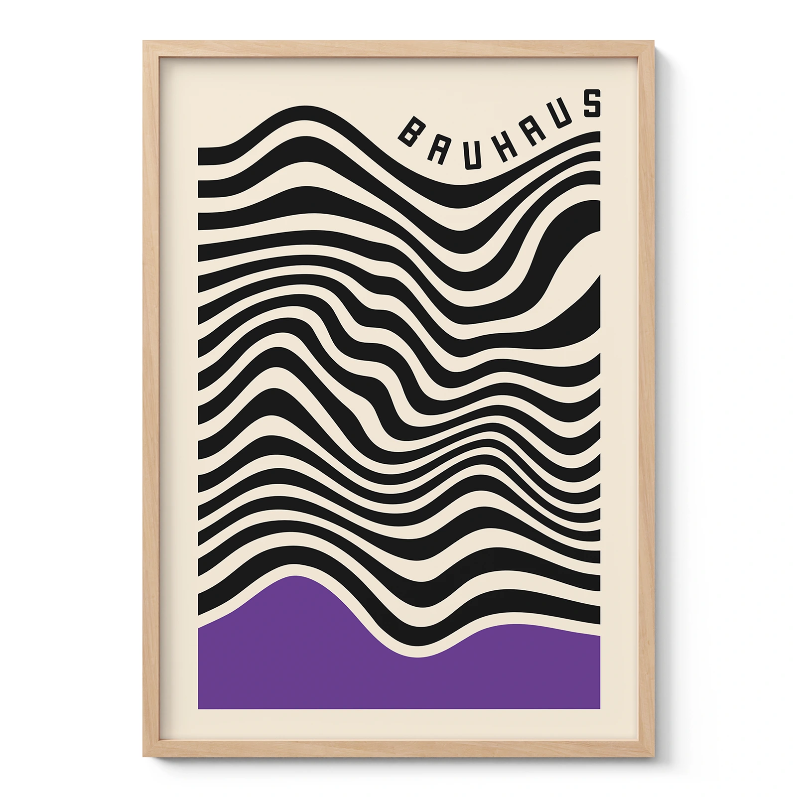 Bauhaus Print – Purple Waves Motion