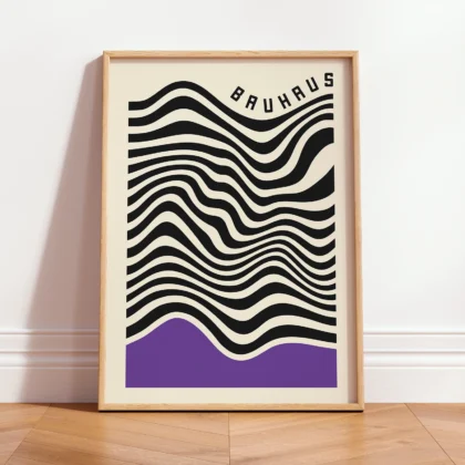 Bauhaus paveikslas – Bangų ritmas (violetinė)