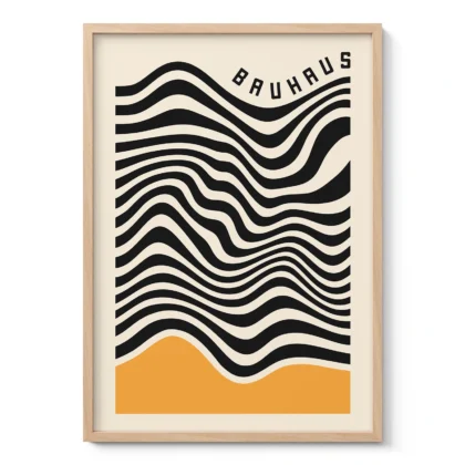 Bauhaus paveikslas – Bangų ritmas (geltona)