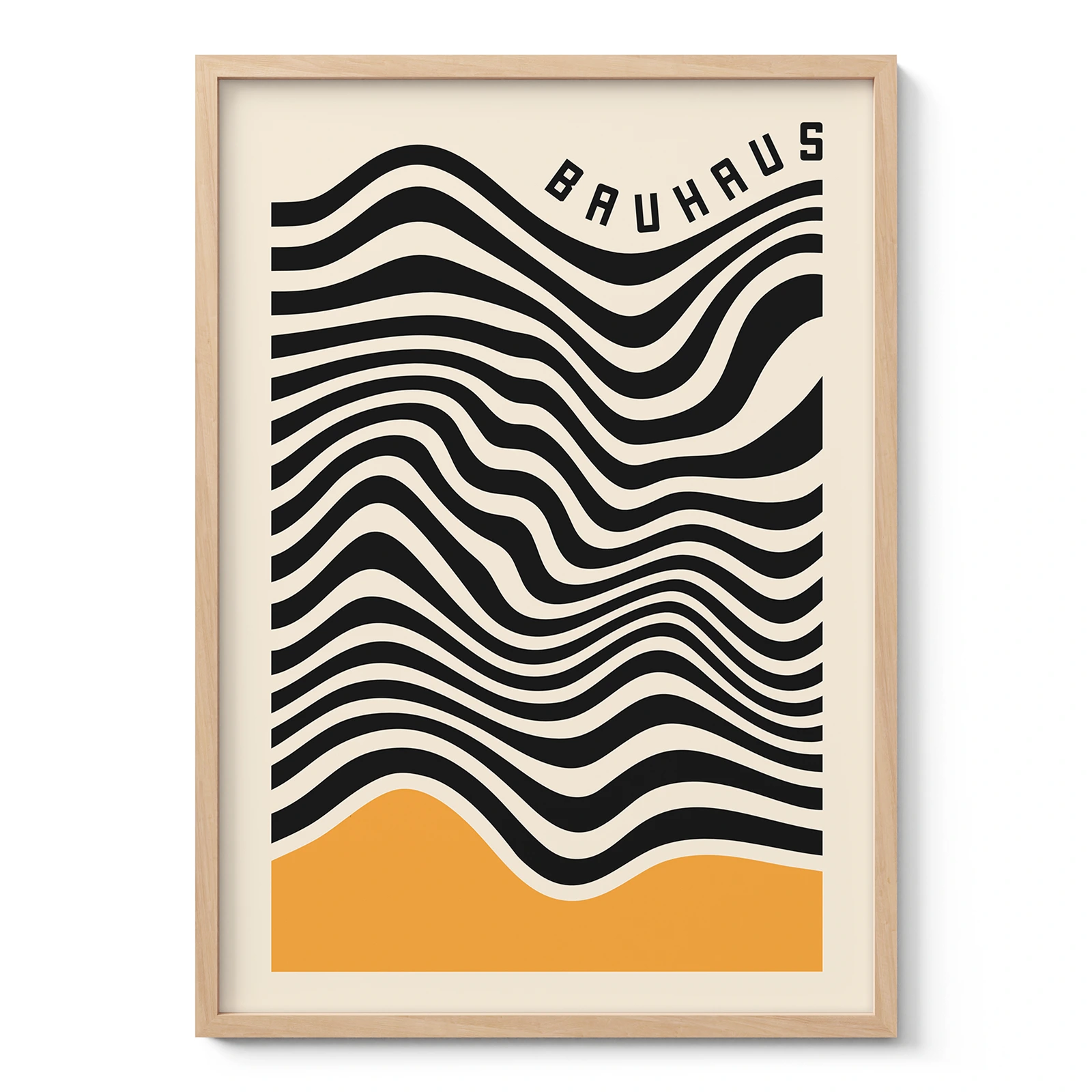 Bauhaus Print – Yellow Waves Motion