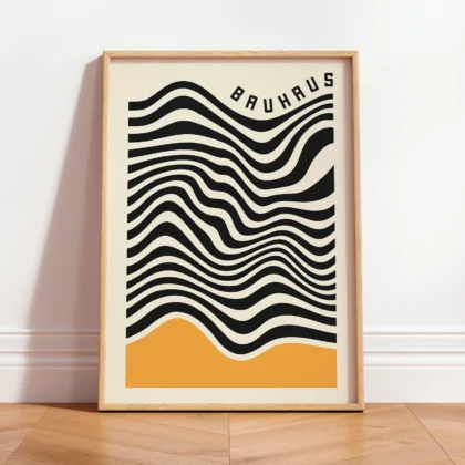 Bauhaus paveikslas – Bangų ritmas (geltona)