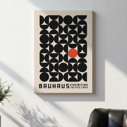 Bauhaus Wall Art – Red Orbit