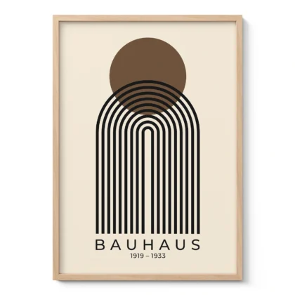 Bauhaus Print – Brown Sun Arch