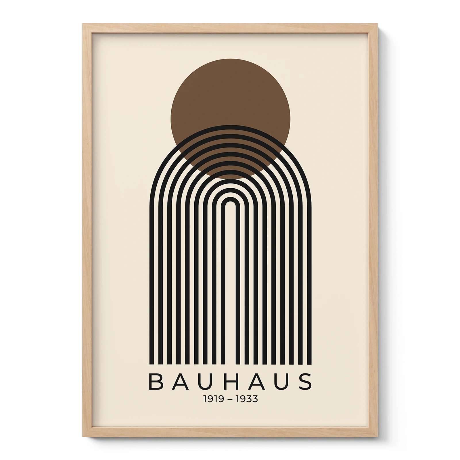 Bauhaus Print – Brown Sun Arch