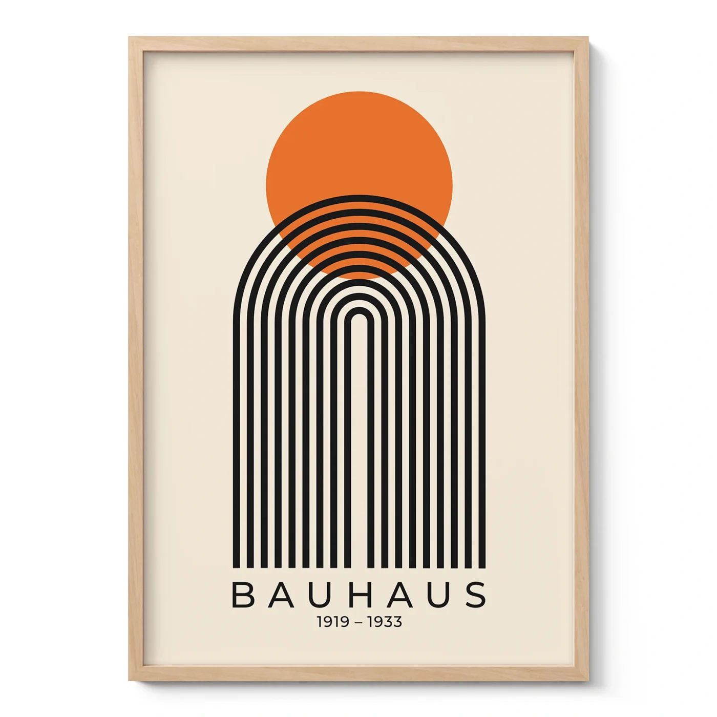 Bauhaus Print – Orange Sun Arch