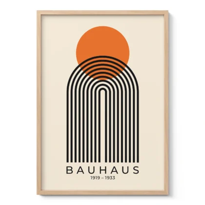 Bauhaus Print – Orange Sun Arch