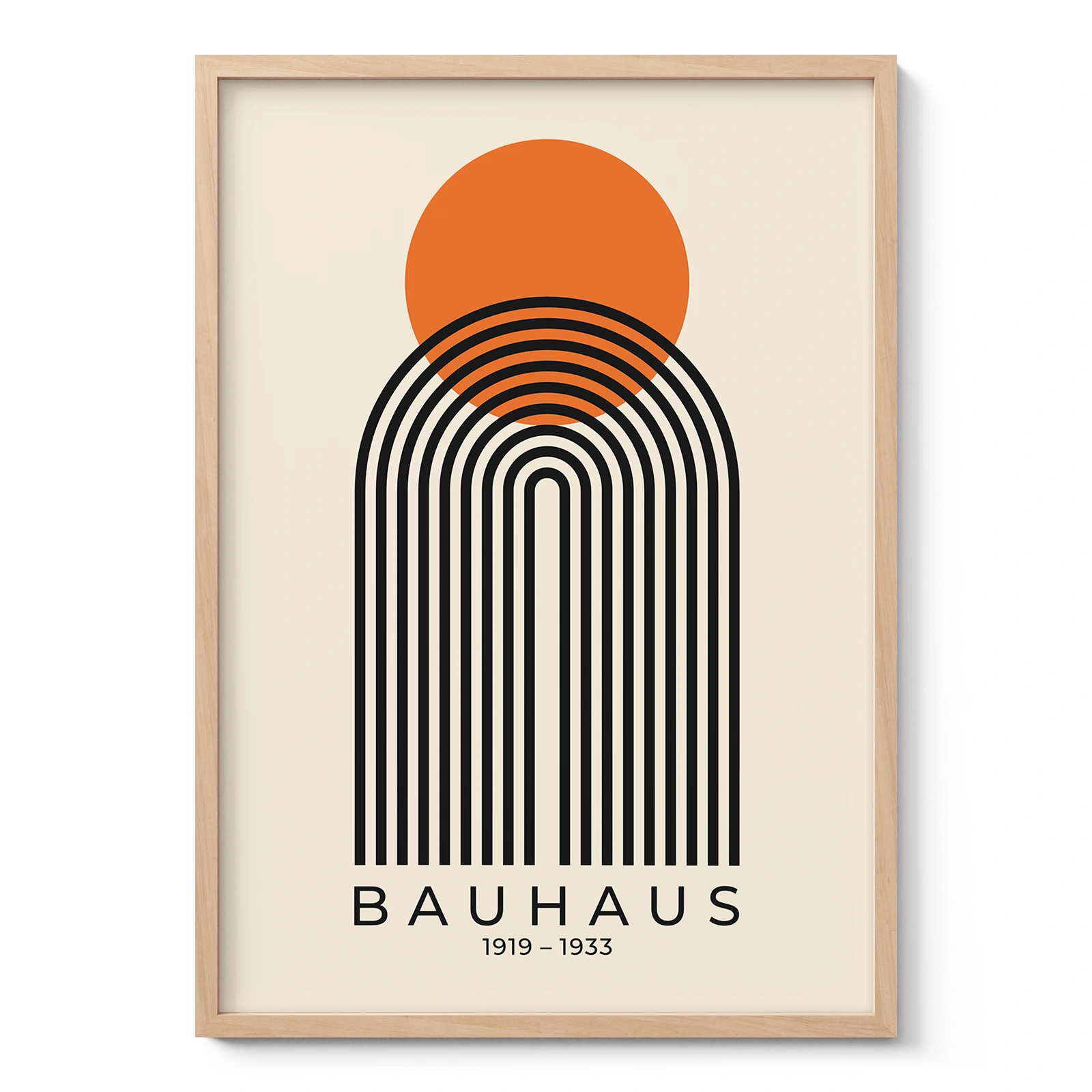 Bauhaus Print – Orange Sun Arch