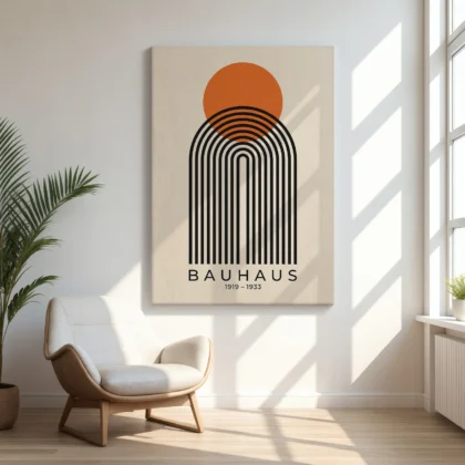 Bauhaus Print – Orange Sun Arch