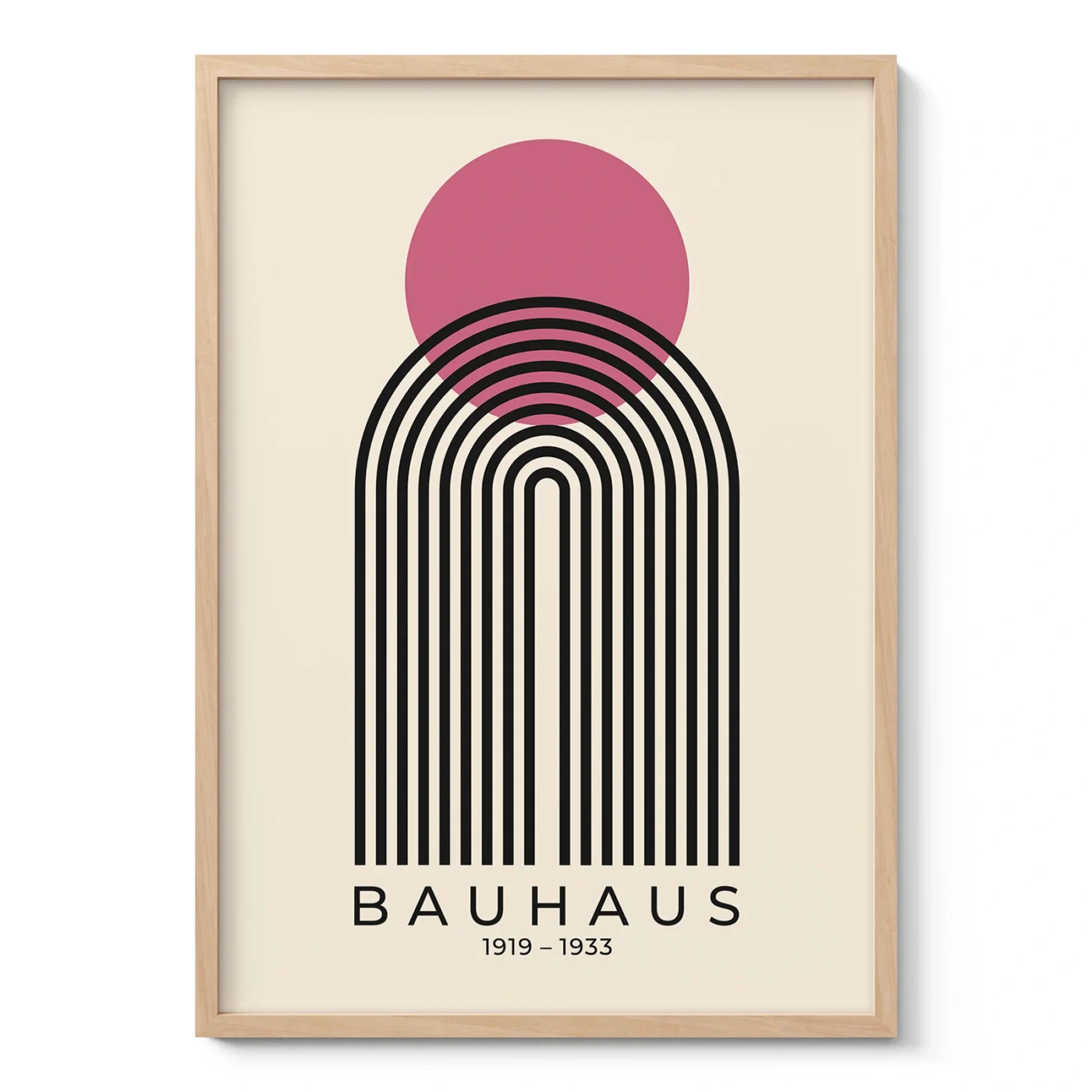 Bauhaus Print – Pink Sun Arch