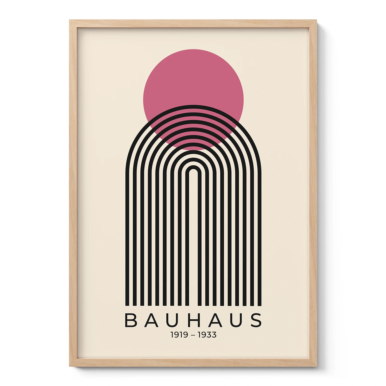 Bauhaus Print – Pink Sun Arch