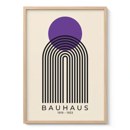 Bauhaus Print – Purple Sun Arch