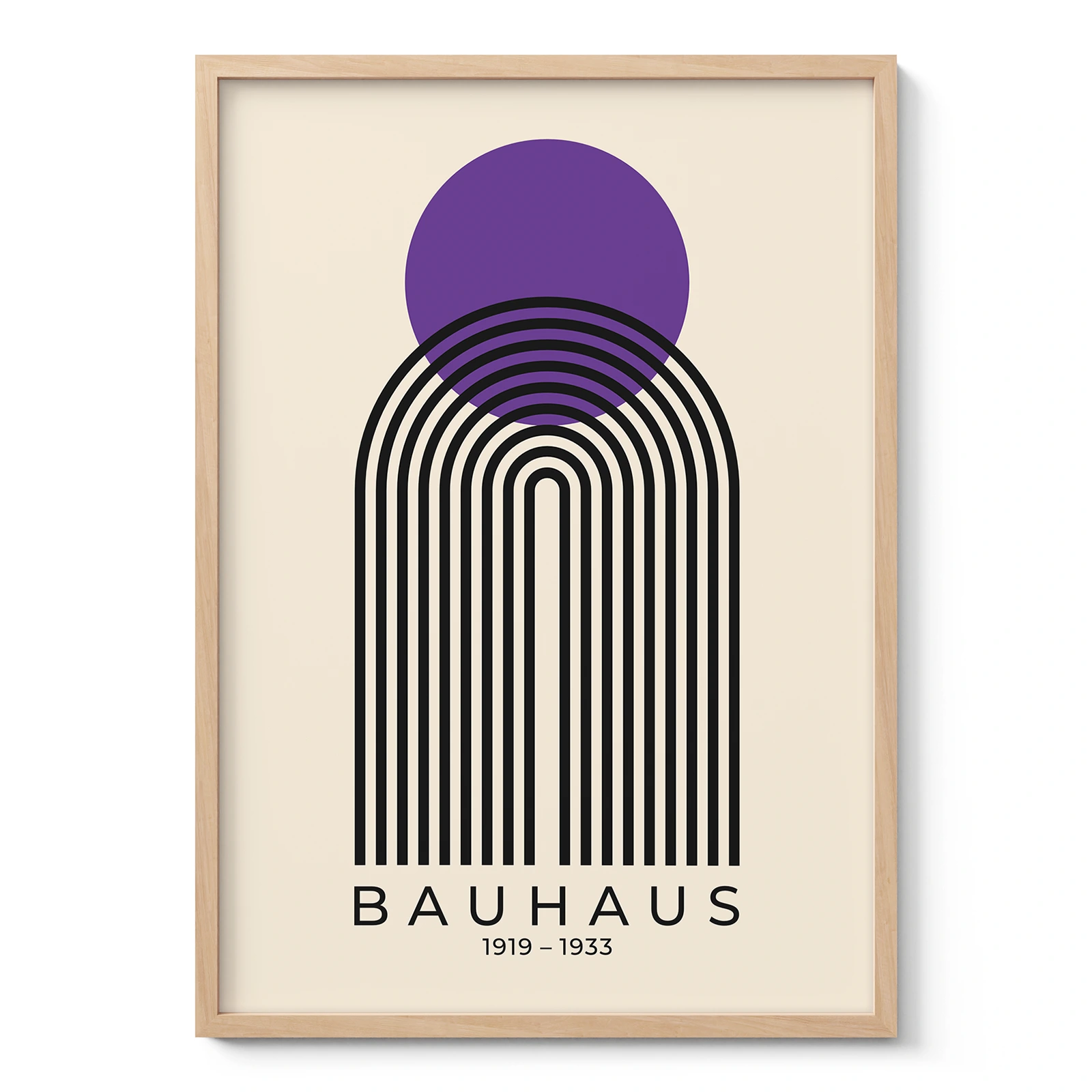 Bauhaus Print – Purple Sun Arch