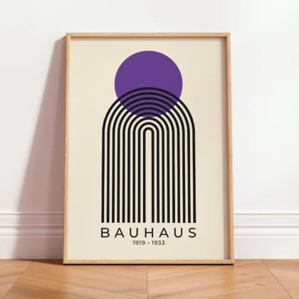 Bauhaus Print – Purple Sun Arch