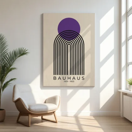 Bauhaus Print – Purple Sun Arch