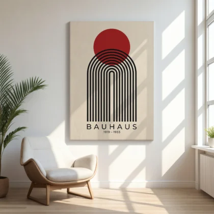 Bauhaus Print – Red Sun Arch