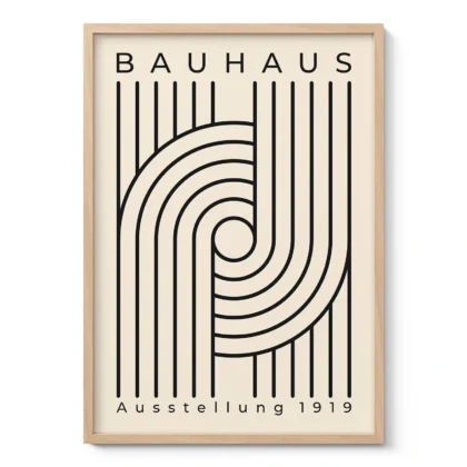 Bauhaus Wandbild – Linienkomposition