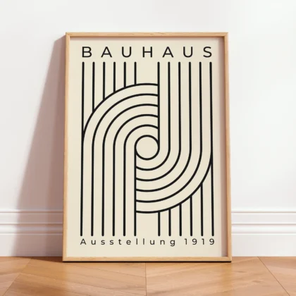 Bauhaus Wandbild – Linienkomposition