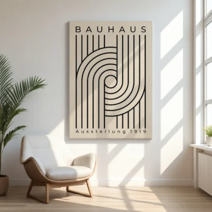 Bauhaus Wandbild – Linienkomposition