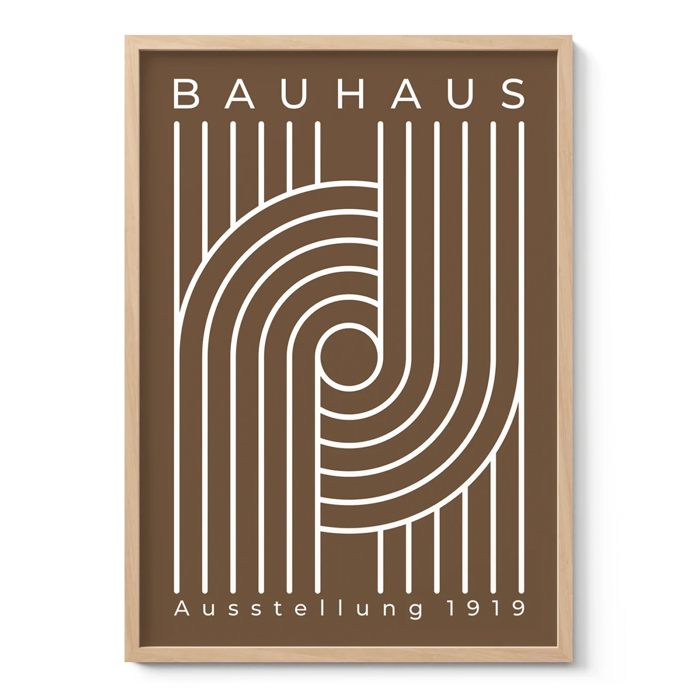 Bauhaus Art Print – Brown Urban Arcs