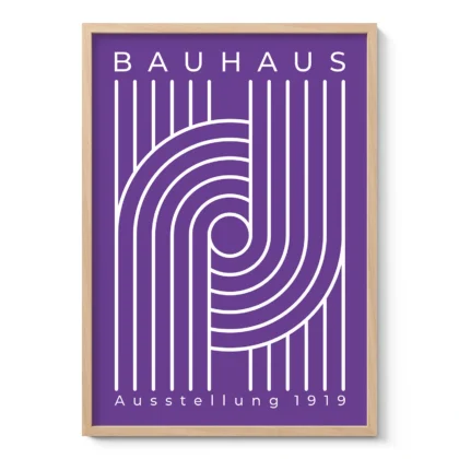 Bauhaus Art Print – Purple Urban Arcs