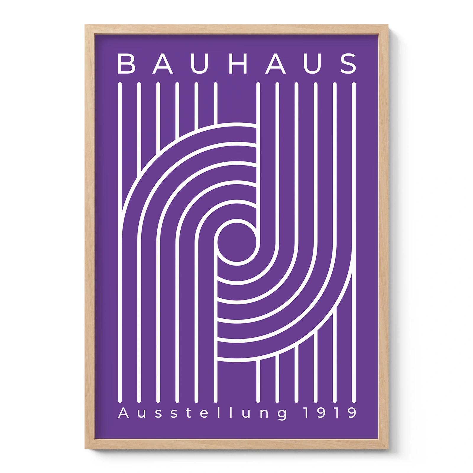 Bauhaus Art Print – Purple Urban Arcs