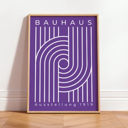 Bauhaus Art Print – Purple Urban Arcs