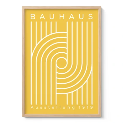Bauhaus Art Print – Yellow Urban Arcs