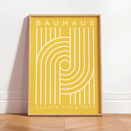 Bauhaus Art Print – Yellow Urban Arcs