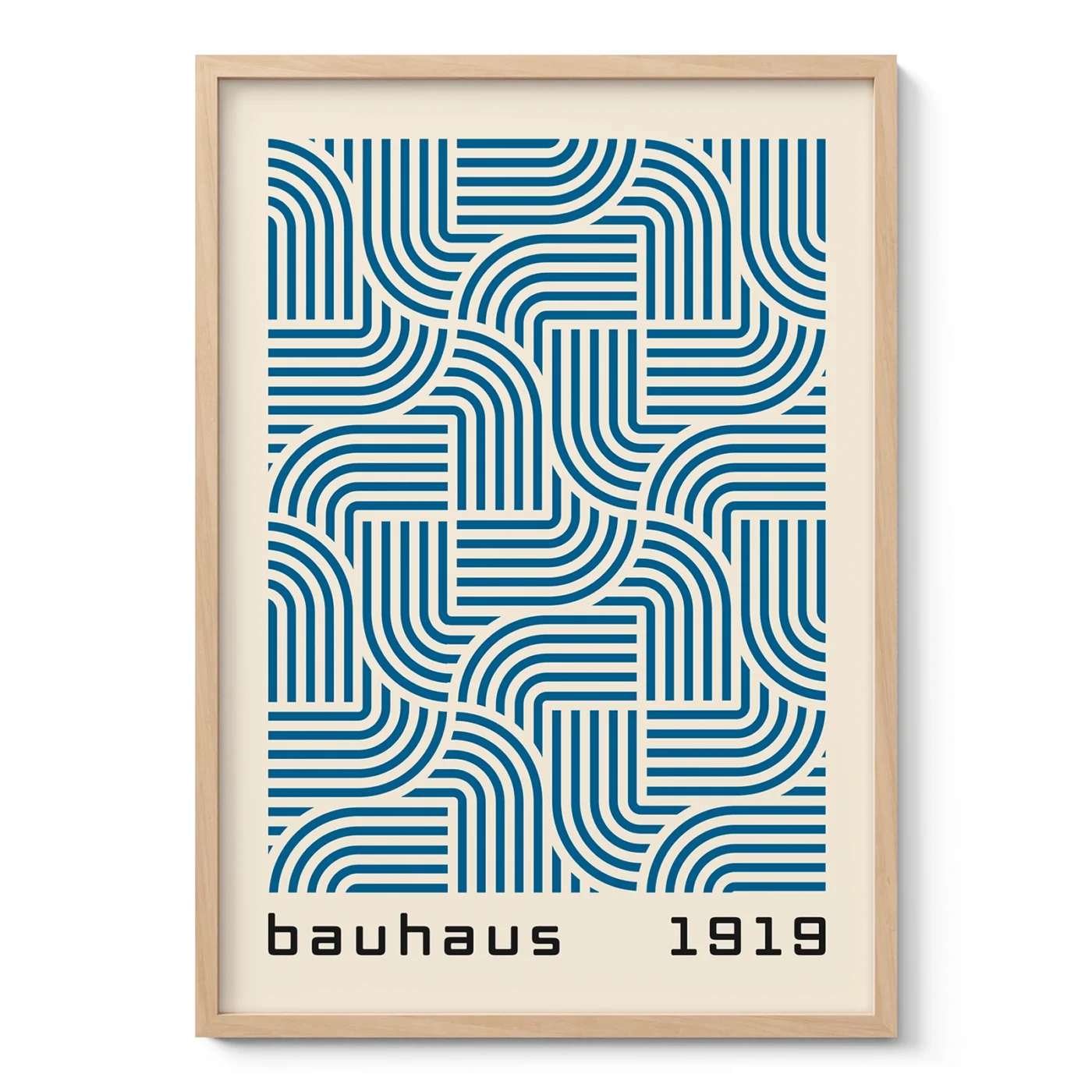 Bauhaus Art Print – Blue Hypnotic Pattern