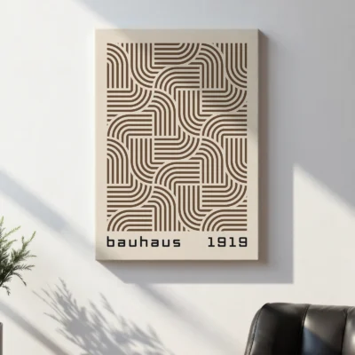 Bauhaus Art Print – Brown Hypnotic Pattern - Image 8